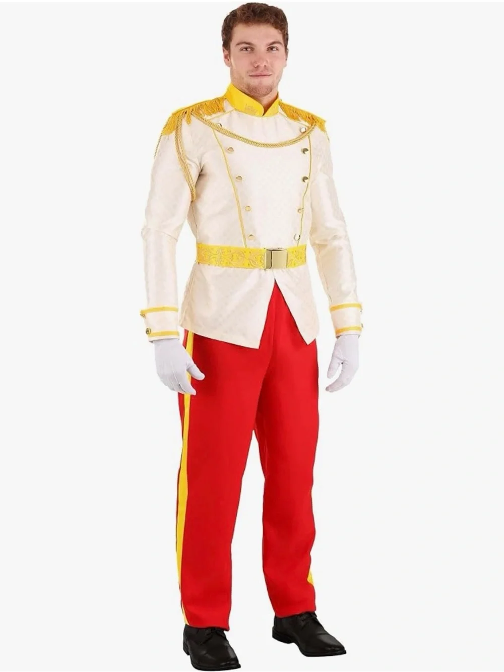 Disney Prince Costume Jacket and Red Pants with Yellow Trim